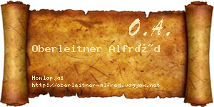 Oberleitner Alfréd névjegykártya